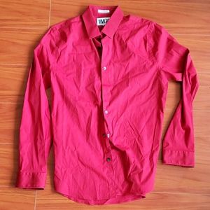 Express Red 1MX Extra Slim Fit Button Up